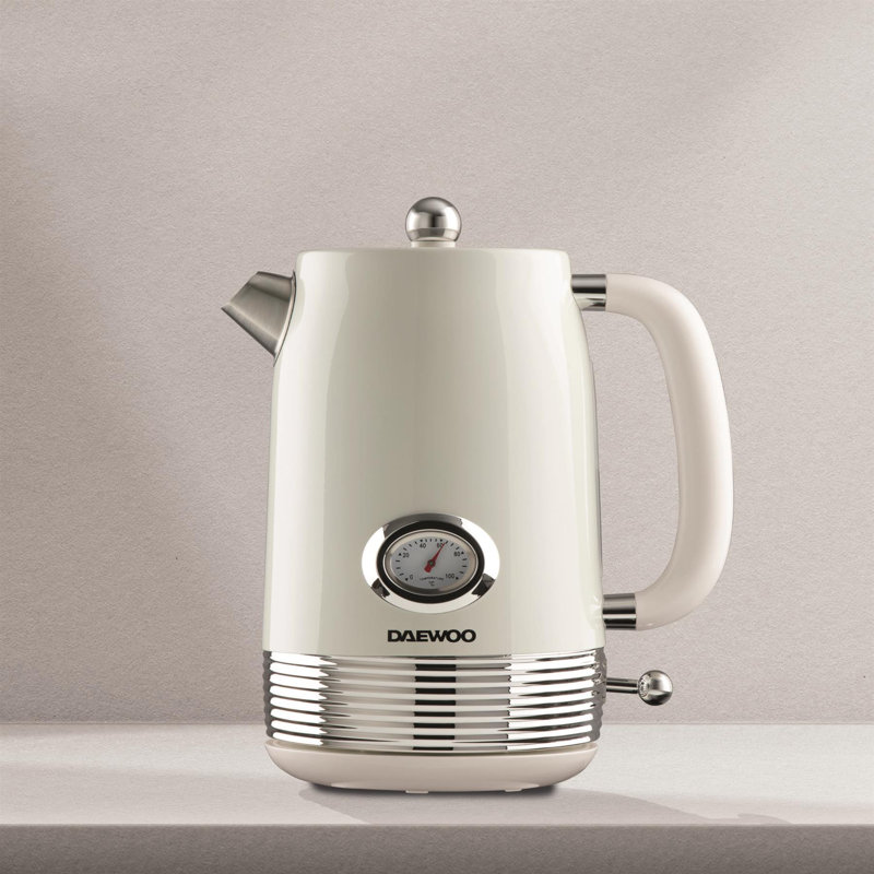 Daewoo 1.5L Electric Tea Kettle, Buttermilk