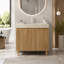 Meuble-lavabo avec lavabo en céramique et comptoir en pierre frittée veinée, sur pied-964036549-964036552-964036558