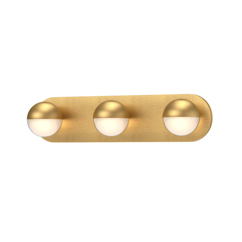 Pluto 3 - Light LED Bath Bar, Brushed Gold