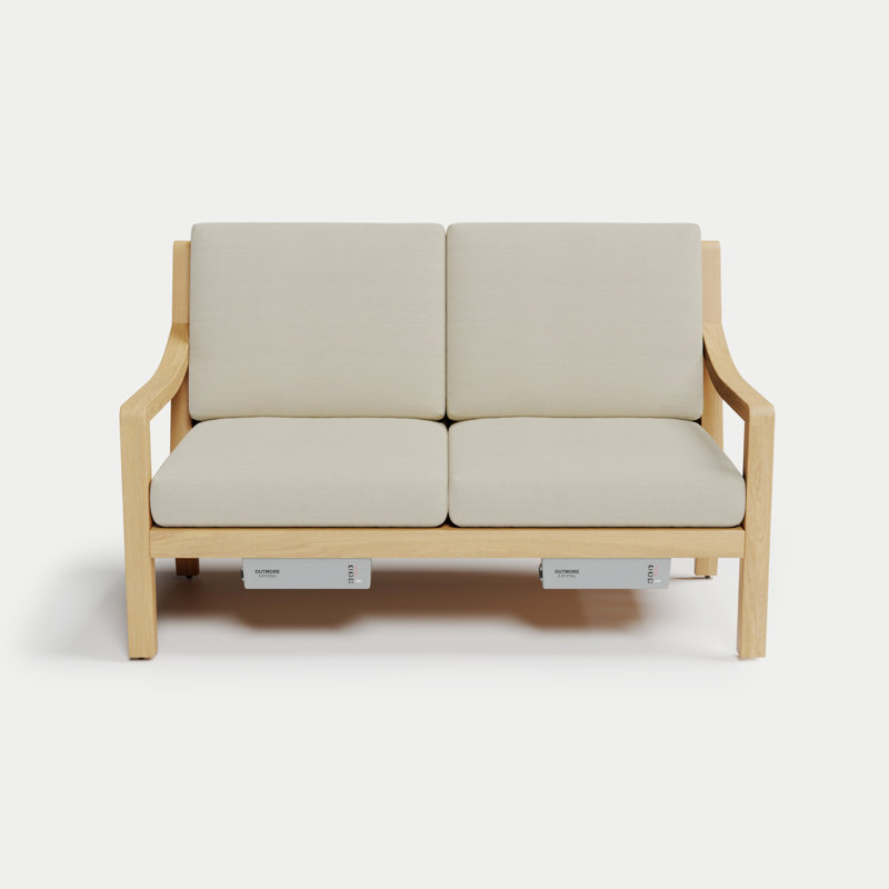 Solerno Heated Loveseat, Eggshell