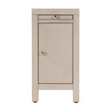 Nora 12 in. W Wood 1 Door End Table with Pull-Out Tray