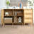 Rattan Sideboard Buffet Cabinet with 2 Doors, 3 Drawers, and Storage for Living, Dining, or Kitchen