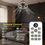 Ventilateur de plafond 20 po (W) à DEL avec lumière, ventilateur de plafond réversible à 6 vitesses Fandelier