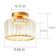 1-Light Semi Flush Mount Chandelier with Crystal Shade
