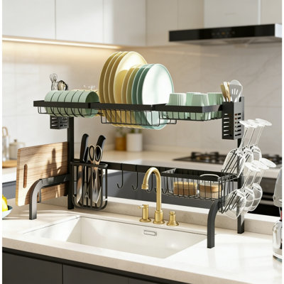 Steel Over The Sink Dish Rack