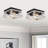 2-Light Finished Cage Classic Modern Dimmable Flush Mount Light-111302581