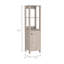 4-Shelf Linen Cabinet Light Grey