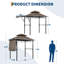 Pavillon de jardin robuste pour barbecue extérieur-125906130