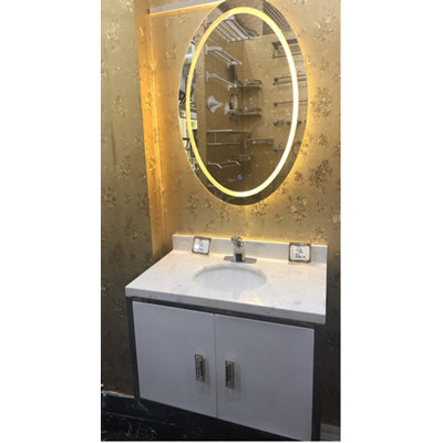 Cercis 31.5'' Single Bathroom Vanity with Genuine Marble Top