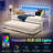 Nayma Metal Daybed with Trundle and LED Lights-1728031086