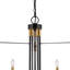 Lustre - 9 lumières - Noir avec accents en laiton-1034249597