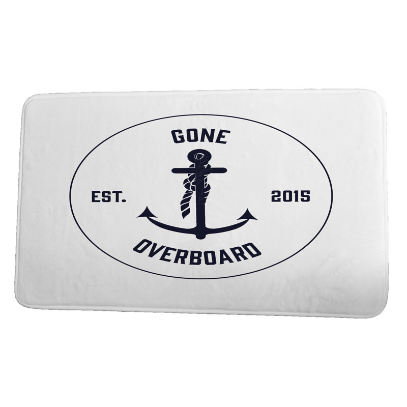 Tapis de bain Emily Gone, l 24 po x L 36 po, Blanc