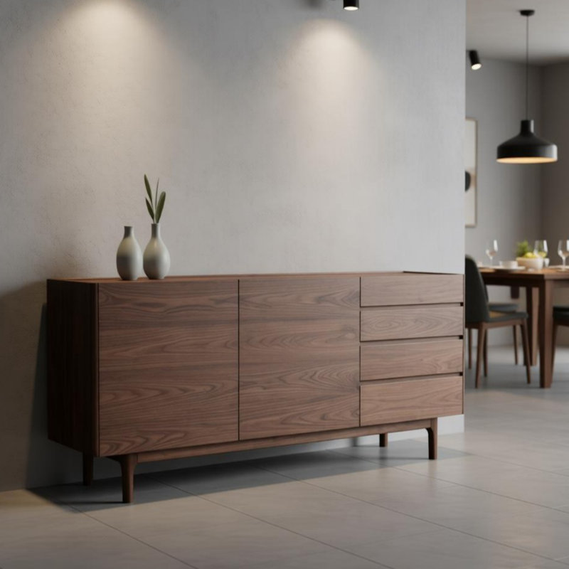 Buffet Retro Country, 33.46" H x 70.87" W x 16.54" D