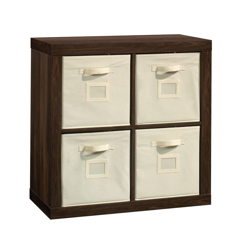 4-Cube Organizer, Brown finish