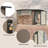 Outdoor Metal Firewood Rack And Storage Shed, Brown And Black,Two-In-One Function