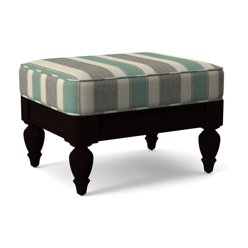 Grand View Ottoman, Java Finish, Snow Crypton Performance; 0884-91