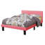 Cadre de lit simple et simple en similicuir rose-1723052275