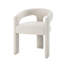 Chaise d'appoint rembourrée, 2 pièces, en chenille blanche, profondeur du produit, hauteur, poids