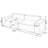 Gray Genuine Leather Modular Sofa cushion couch-471534613