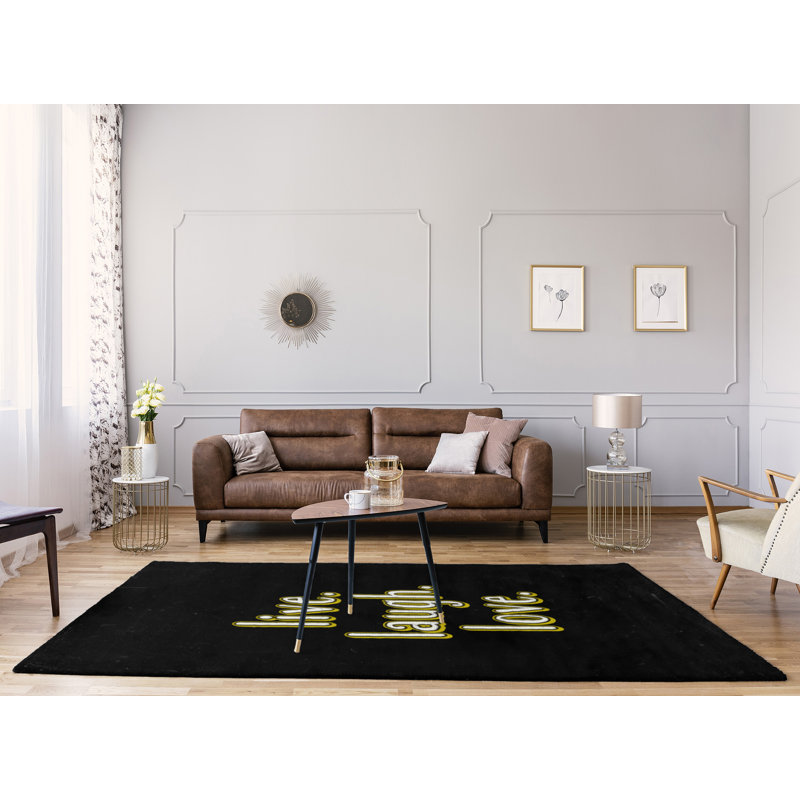 Quotes Chenille Indoor Rug, Rectangle 5' x 7'
