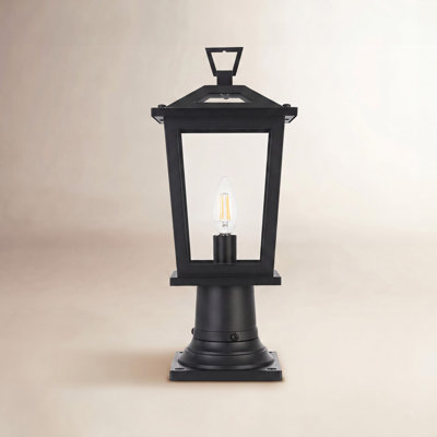 7" Iron Outdoor Post Lantern