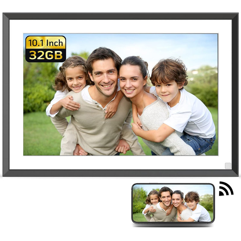 NexFoto WiFi Digital Photo Frame with 32GB Storage-Share Memories Easily, 4" W x 8" H