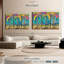 «Summer Tropical Palms», 3 pièces sur toile-98562947