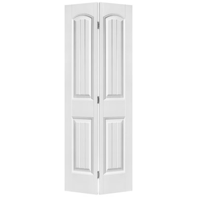 Masonite Cheyenne 2-Panel Camber Top Primed Hollow-Core Smooth Composite Bi-fold Interior Door - 24 x 80