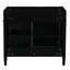 Meuble-lavabo de 36 po au design moderne. 2 tiroirs et un tiroir basculant. Cadre en bois massif. . Noir Poids du colis: 83,6 lb, rangement de 36 po. Et bois. . Look envoûtant-576828200-576828206