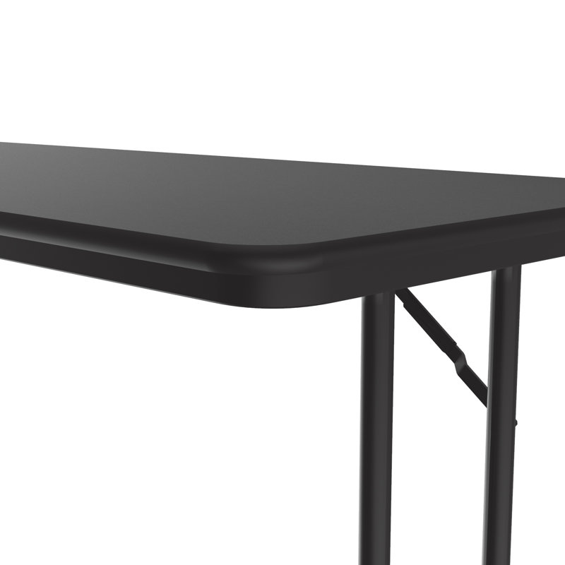 Rectangle 3 Person Training Table, Black Granite, 29" H x 60" L x 24" W, Black Granite