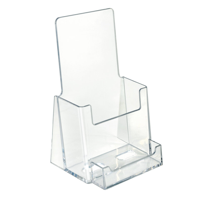Porte-dépliant à trois volets avec porte-cartes de visite. Dimensions intérieures: l 4,125 po (paquet de 100)