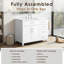 Ensemble de meuble-lavabo simple 42 po avec plateau en marbre Tremolo-599041459
