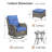 Carolina 5 Piece Swivel Chairs Seating Group With Cushions And Ottoman-197985705-197985707