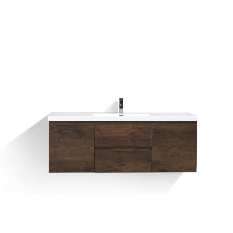 58.5'' Single Bathroom Vanity Base Only, Rosewood