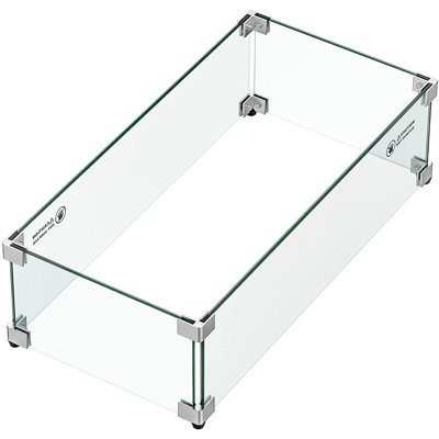 Verre pare-flamme d'extérieur 24 po x 12 po