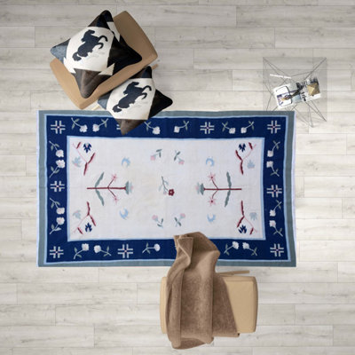 Burke Geometric Hand Woven 175cm X 265cm Area Rug