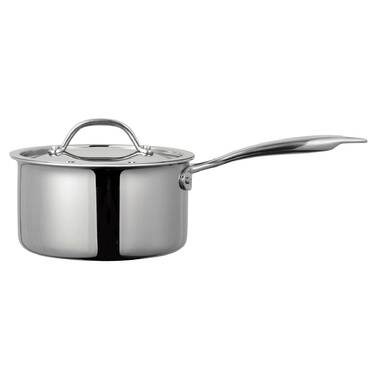 Tramontina Covered Sauce Pan Stainless Steel Tri-Ply Clad 1.5-Quart,  80116/021DS