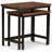 Skyler 25"W Solid Mango Wood and Metal Industrial Nesting End Table Set with Stylish Design-1712543626