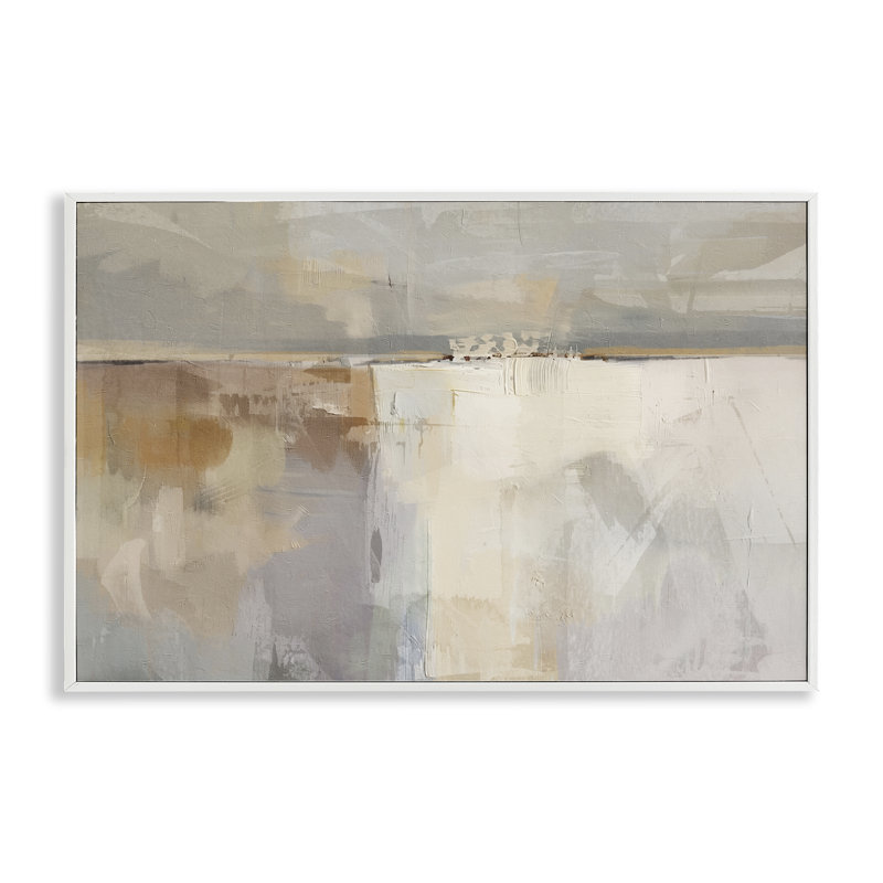  Art de giclée scintillante dans un pré par Nina Blue, H 12 po x l 18 po, Estampe numérique encadrée blanc bord de mer