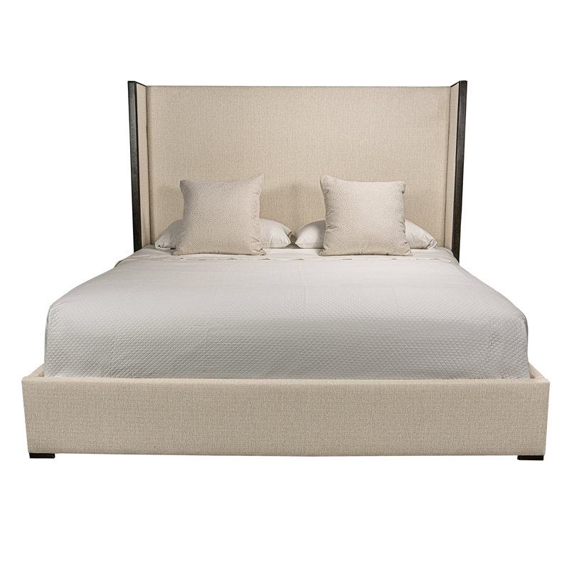 Elyse Wingback Bed, Flax, Queen