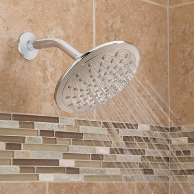 Moen Wide Round Rain Shower Head for Bathroom with 2 GPM High-Pressure Rainfall Spray