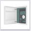 Armoire de rangement murale de 35 po x 28 po avec miroir, design moderne, 6 tablettes ouvertes et rangement intégré pour une vie organisée