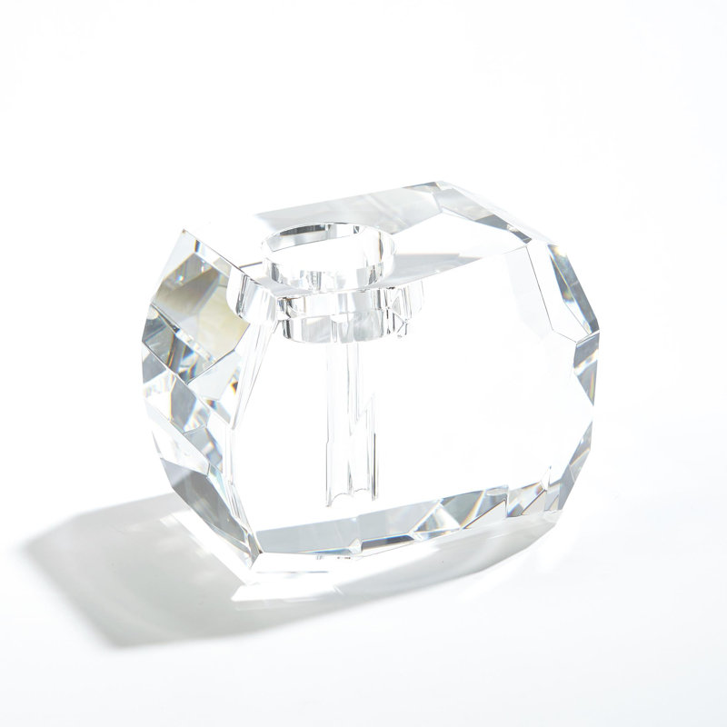 Gemstone T-Lite/Bud Vase, 4" H x 5.75" W x 4" D