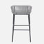 Tabouret de bar d'extérieur gris clair La Push, ensemble de 2