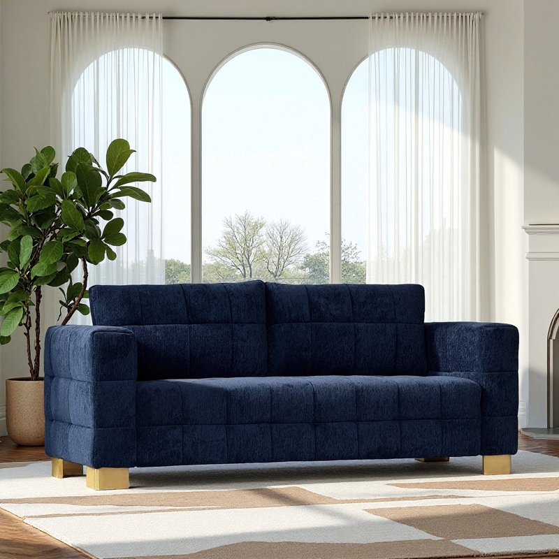 Chenille Upholstered Couch