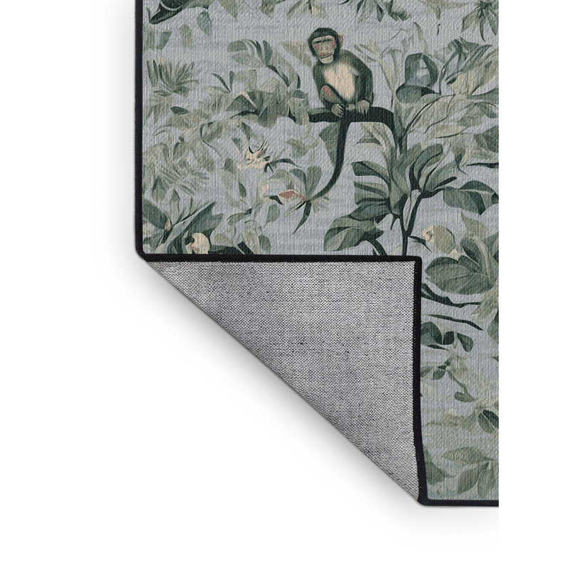 Tapis gris lavable à la machine, Carré 3 pi
