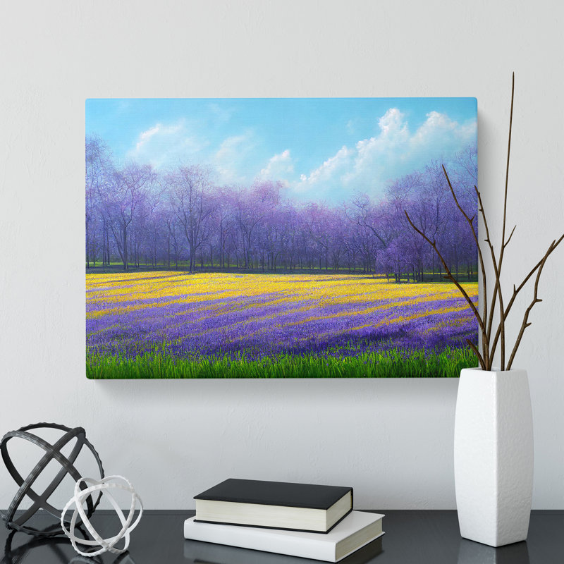 Adorable Bluebell Field - Wrapped Canvas Print, 50cm H x 76cm W x 3cm D