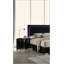 Moderne magnifique table de chevet 1pc table de chevet chambre à coucher pieds chromés finition UV-1093267652