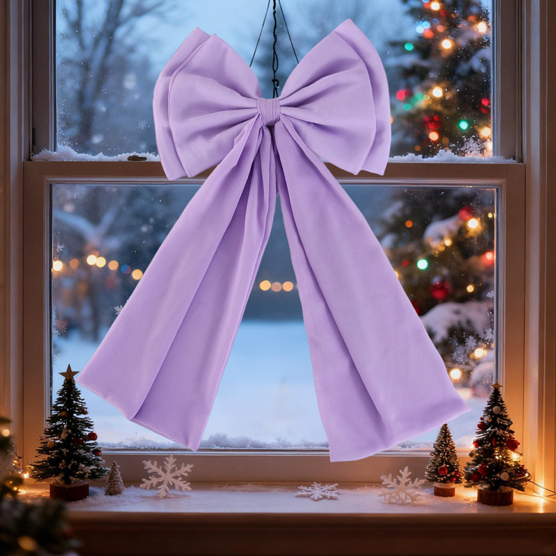 Décoration de Noël surdimensionnée à double couche avec queue qui coule, de profondeur