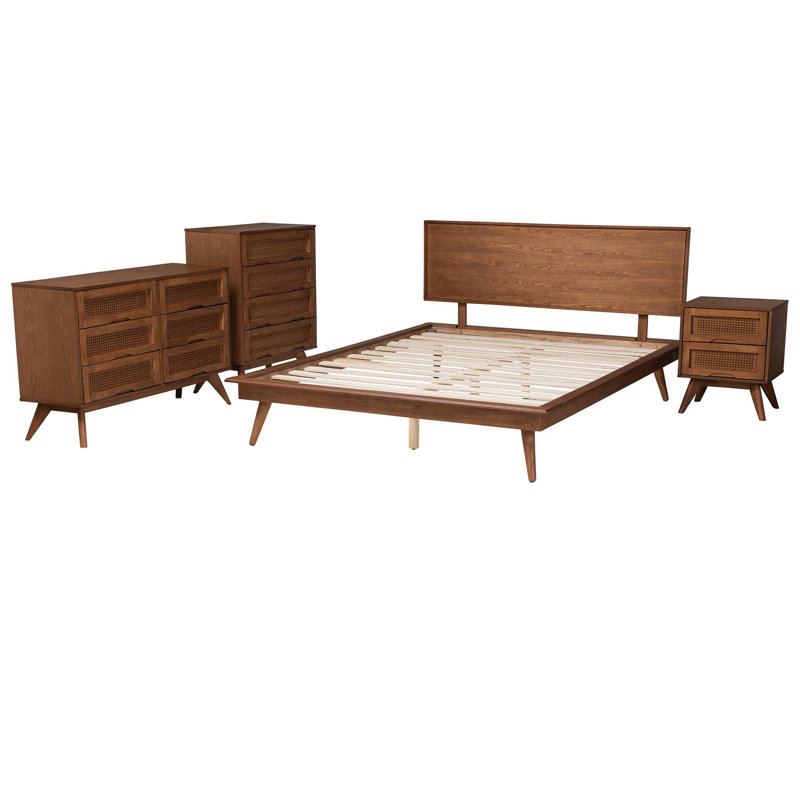 Ensemble de chambre avec lit plateforme 6 pièces Koski, Complète